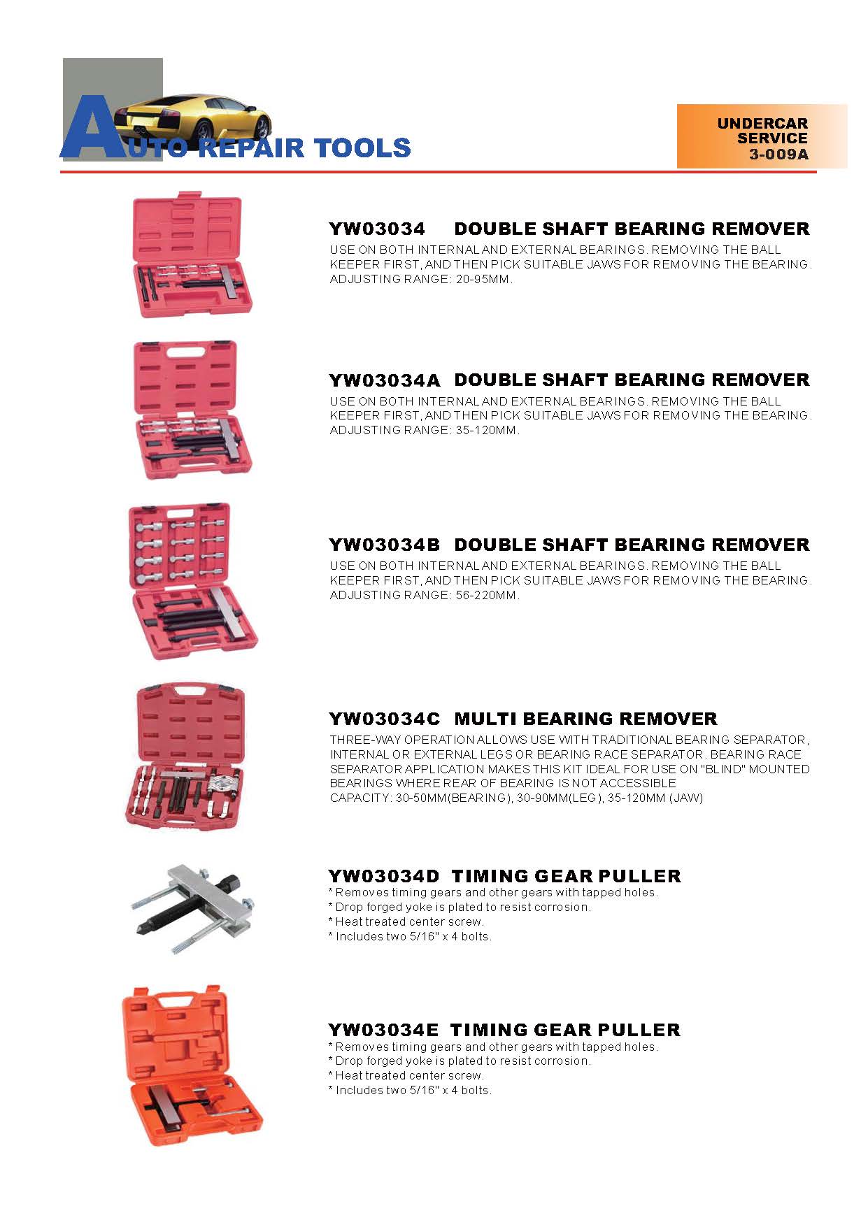 Years Way Auto Repair Tools - Undercar Service Tools