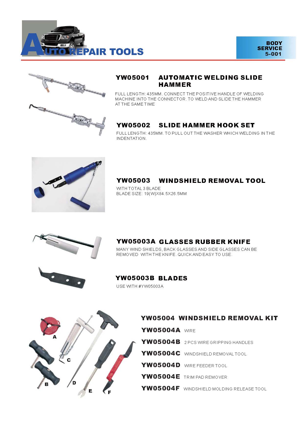 Years Way Auto Repair Tools - Body Service Tools