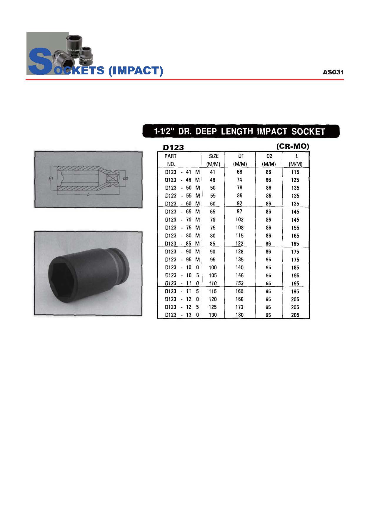 Years Way Air Impact Sockets - 3/8