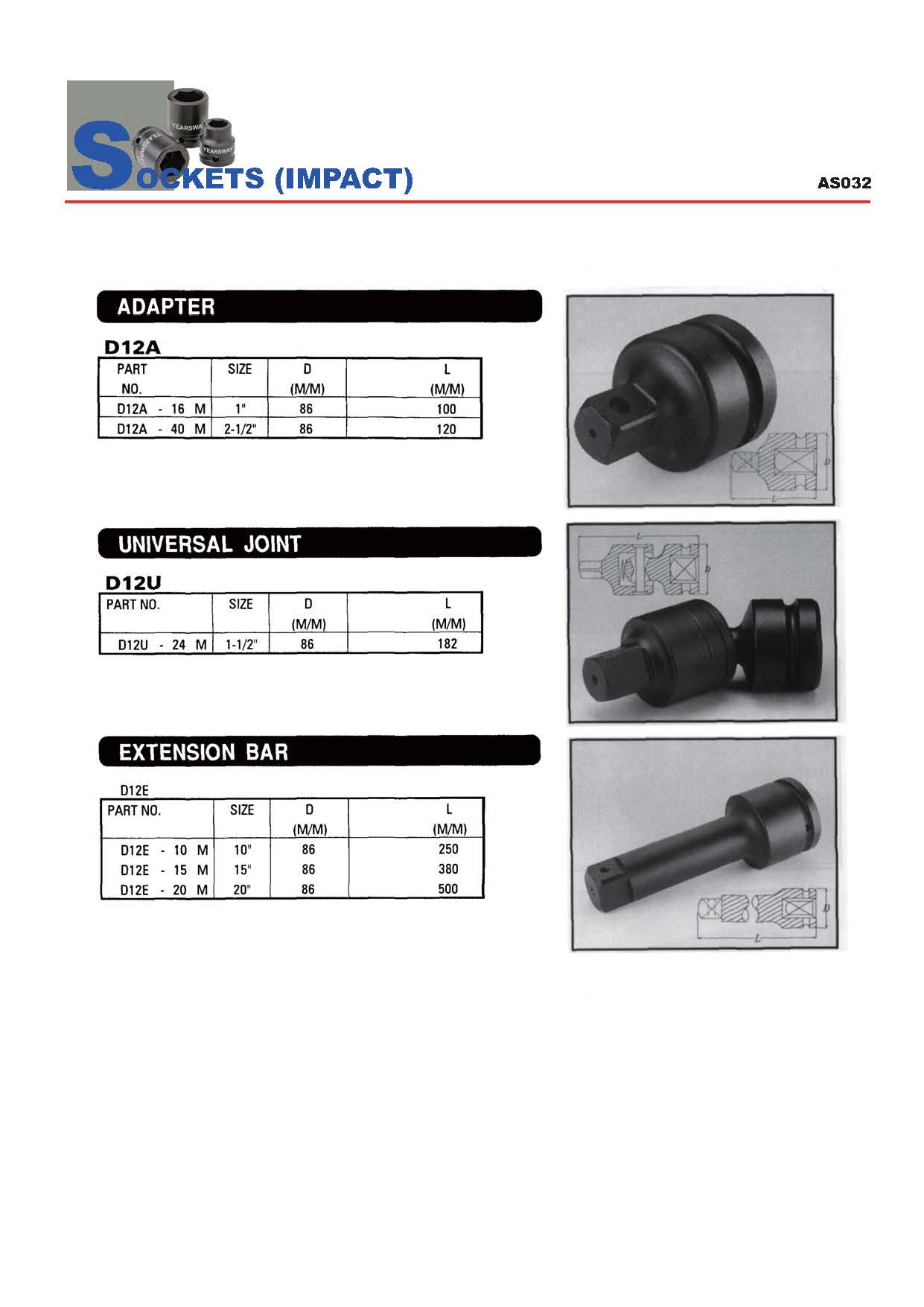 Years Way Air Impact Sockets - 3/8