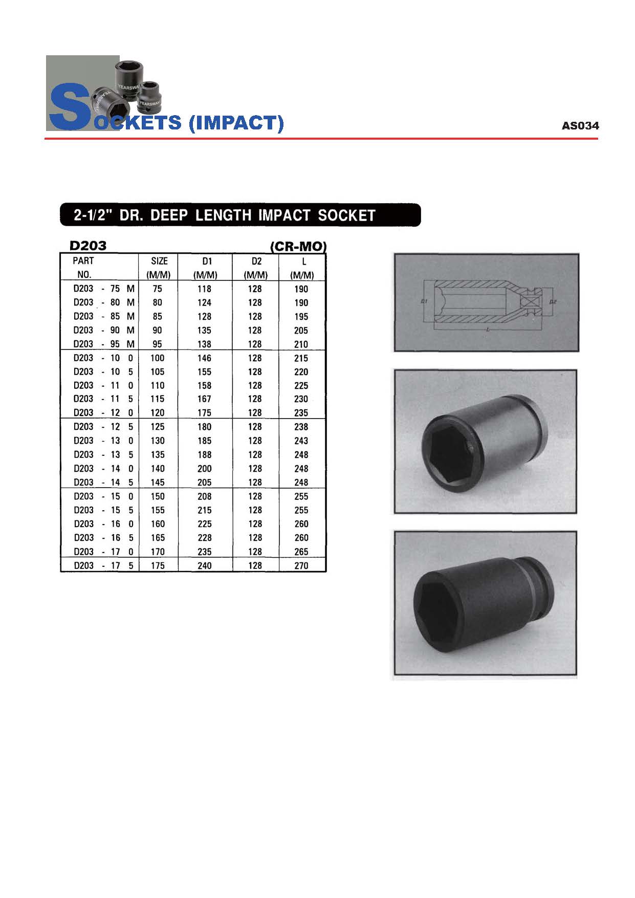 Years Way Air Impact Sockets - 3/8