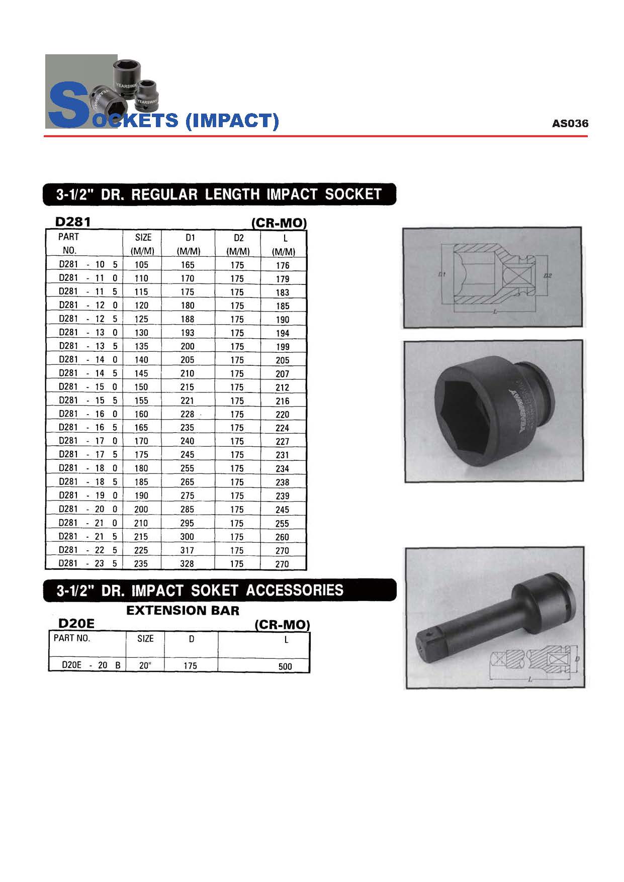 Years Way Air Impact Sockets - 3/8